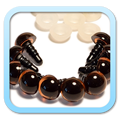 Yeux de sécurité Safety eyes - 10mm Marron Brown - FROGandTOAD Créations